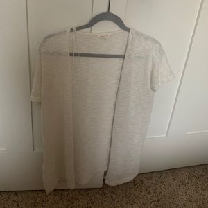 Short Sleeve White Cardigan